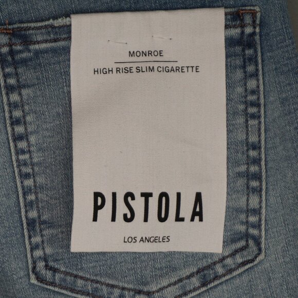 New Pistola Monroe High Rise Slim Cigarette Distressed Jeans size 24 - Picture 9 of 14